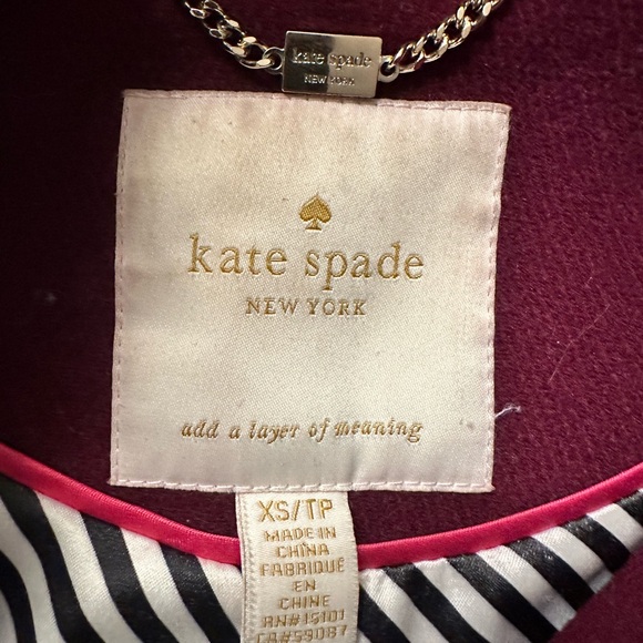 Kate Spade Burgundy Winter Jacket - Picture 4 of 7